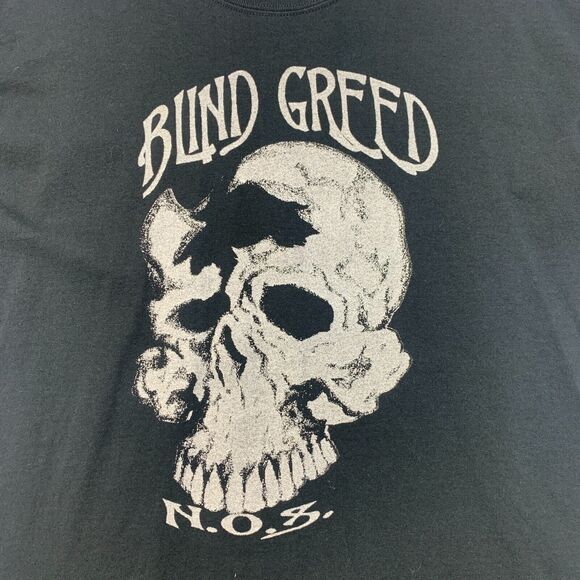 Blind Greed Band T Shirt Mens L Large Black Dark and Heavy Heavy Death Metal Tee - Picture 4 of 9